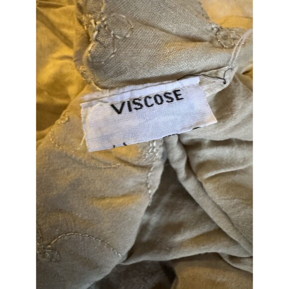 Vtg 70s CREEM Dress Hippie Boho Viscose Maxi Farmhouse Cottage core Tie Elephant - Picture 15 of 16